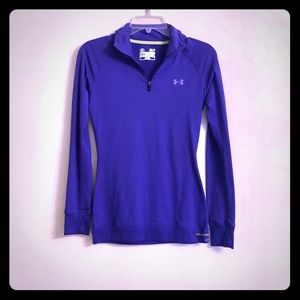 Under Armour purple fitted catalyst long sleeve